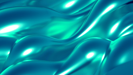 Luxury background with metal drapery fabric. 3d illustration, 3d rendering.