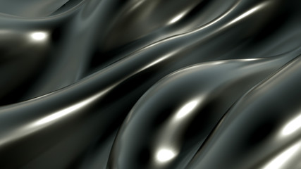 Obraz premium Luksusowe tło z metalową tkaniną draperii. Ilustracja, renderowanie 3d.