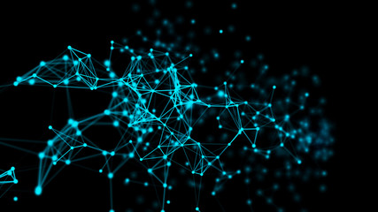 Abstract graphic design. Network connection background. 3d rendering.