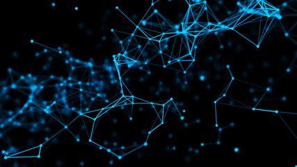 Abstract graphic design. Network connection background. 3d rendering.