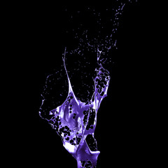 Splash fluid. 3d illustration, 3d rendering.