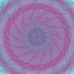 Colorful round spiral psychedelic mandala illustration