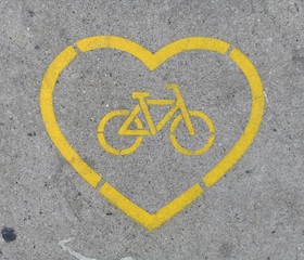 bicycle traffic sign / cycling road