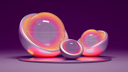 Elegant minimalism geometry background. 3d illustration, 3d rendering.