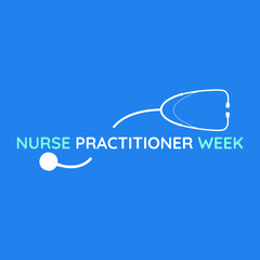 Vector illustration on the theme of National Nurse Practitioner week on November 10 to 16th.