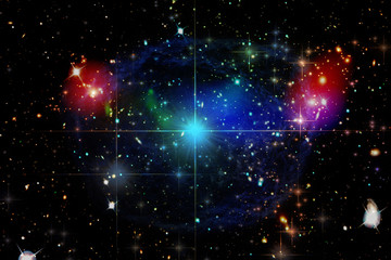 Fototapeta premium Amazing galaxy view and stars. The elements of this image furnished by NASA.