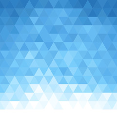 Abstract triangular background. Blue geometric pattern.