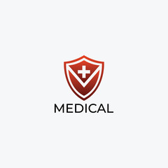 Medical pharmacy logo design template.
