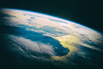 Beautiful earth from space. Space beauty. The elements of this i