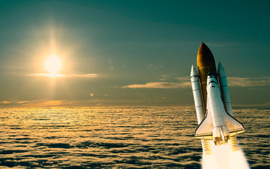Liftoff of the rocket. The elements of this image furnished by NASA.