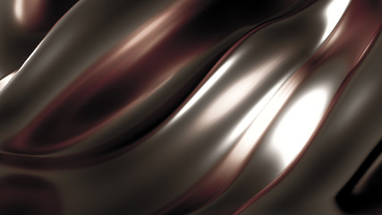 Luxury background with metal drapery fabric. 3d illustration, 3d rendering.