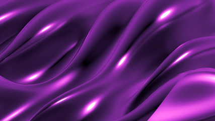 Luxury background with metal drapery fabric. 3d illustration, 3d rendering.