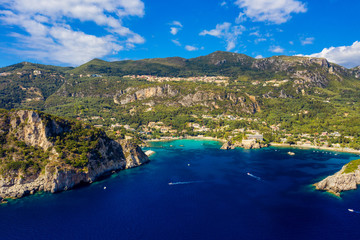 Aerial view of Paleokastritsa, Corfu