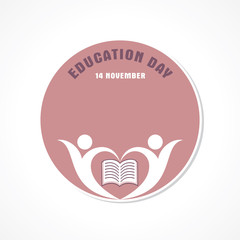 Illustration for education day greeting