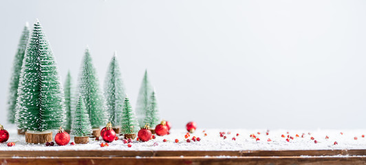 Christmas - Christmas ornament - Pine cones and branches  On the snow