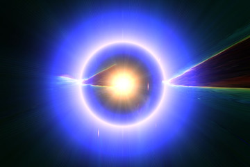 Big light ring in the center of universe. Splash. Big bang. The elements of this image furnished by NASA.
