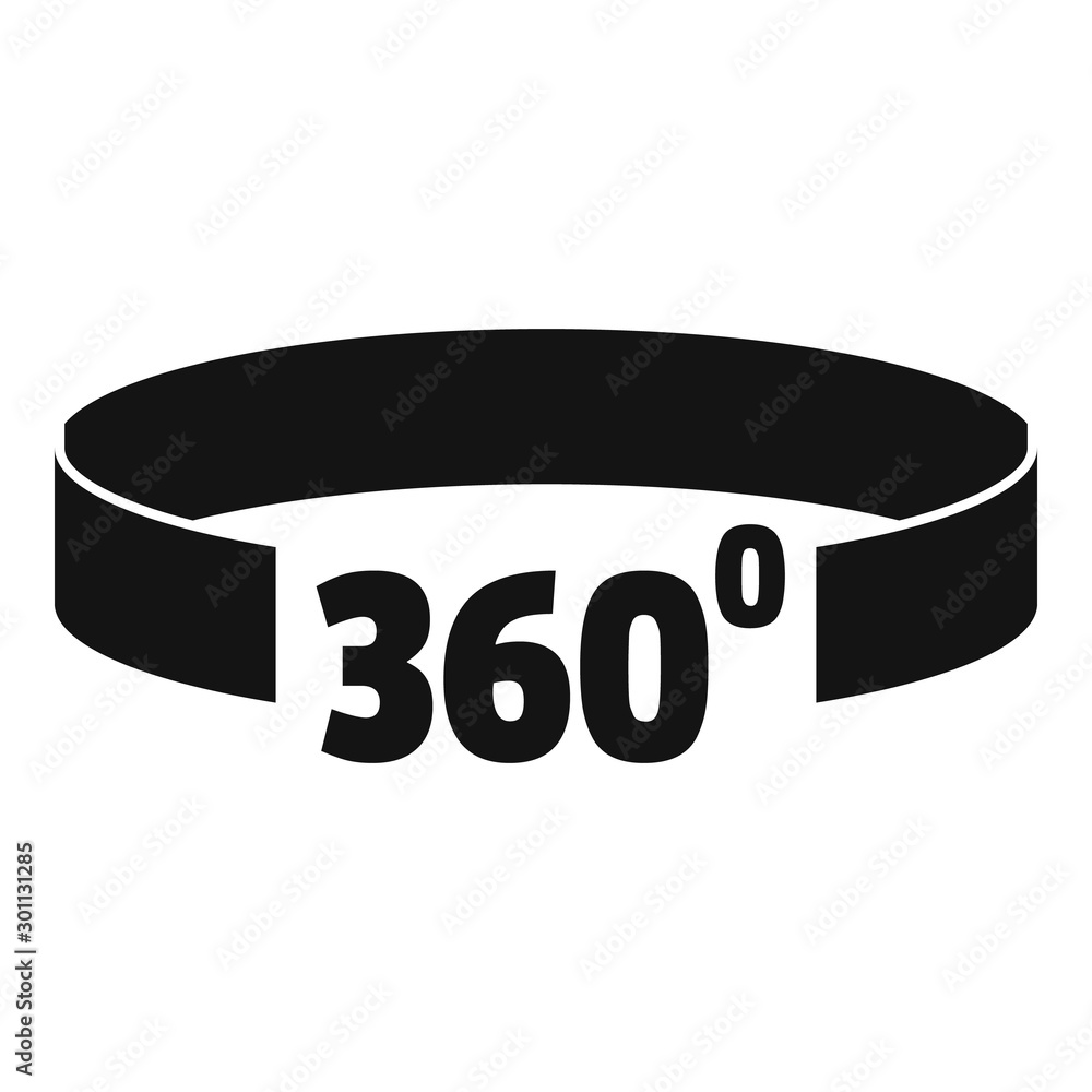 Poster virtual 360 degrees icon. simple illustration of virtual 360 degrees vector icon for web design isol