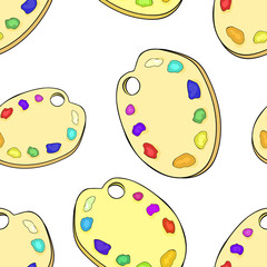 seamless pattern palette for drawing paints.  illustration