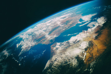 Beautiful earth from space. Space beauty. The elements of this i