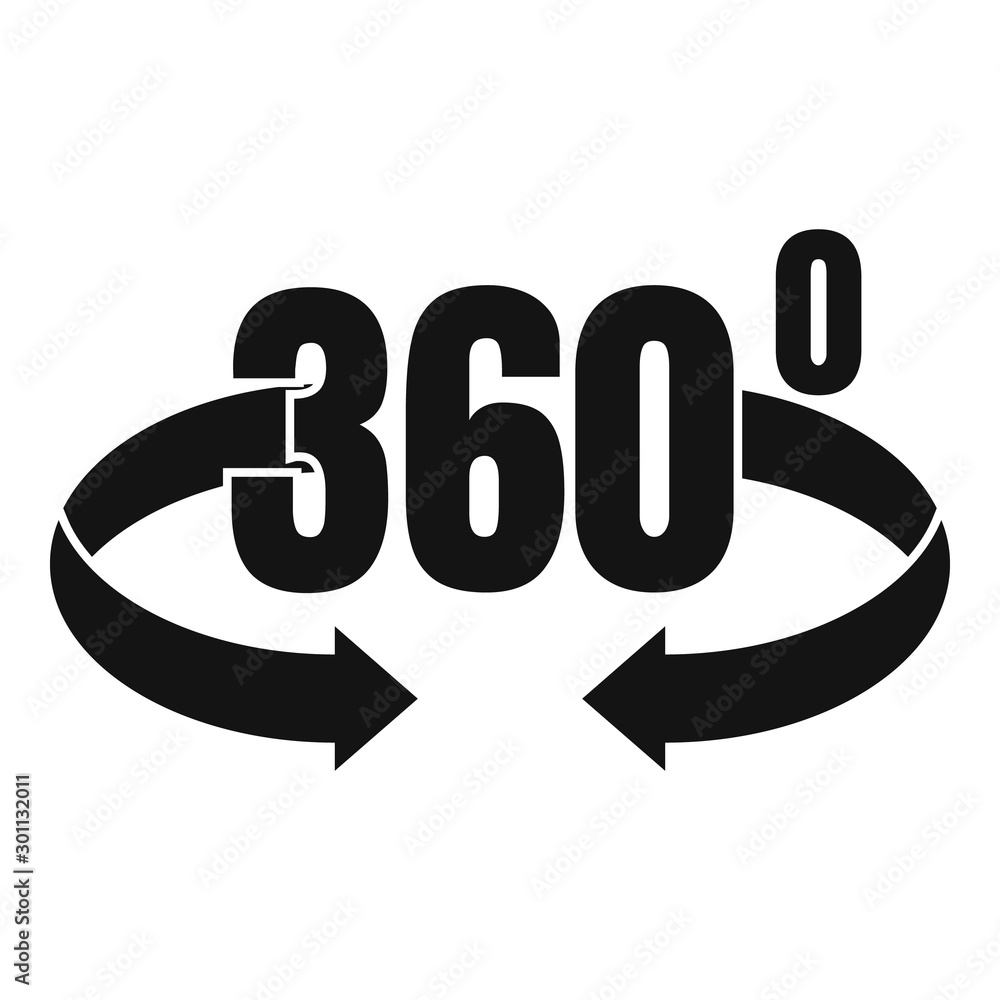 Poster neural 360 degrees icon. simple illustration of neural 360 degrees vector icon for web design isolat