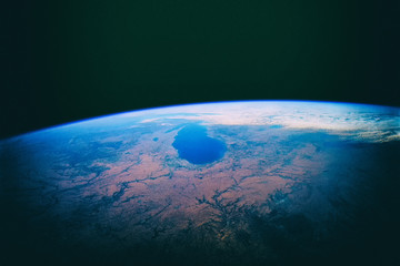 Earth and stars. Blue earth. Great for background.  The elements