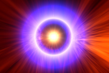 Big light ring in the center of universe. Splash. Big bang. The elements of this image furnished by NASA.