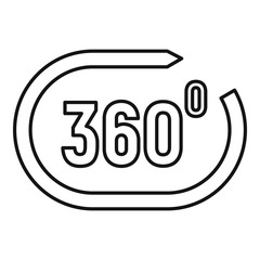 Modern virtual reality icon. Outline modern virtual reality vector icon for web design isolated on white background