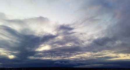 dark clouds in the evening - cloudy sunset