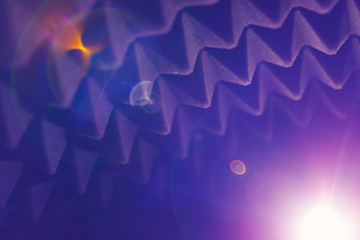 acoustic foam pyramid abstract background with glow light
