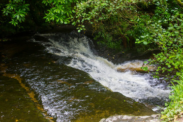 Fototapeta premium The small fast flowing river at the Glencar waterfall site