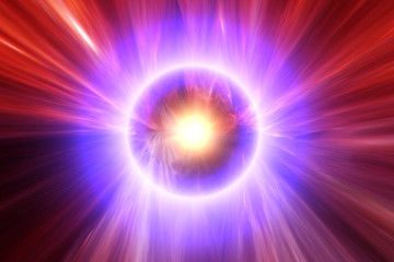 Big light ring in the center of universe. Splash. Big bang. The elements of this image furnished by NASA.