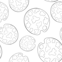 seamless pattern palette for drawing paints. illustration