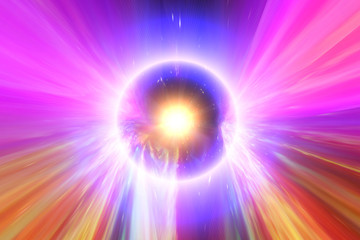 Big light ring in the center of universe. Splash. Big bang. The elements of this image furnished by NASA.