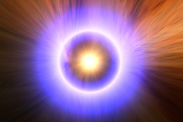 Big light ring in the center of universe. Splash. Big bang. The elements of this image furnished by NASA.