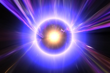 Big light ring in the center of universe. Splash. Big bang. The elements of this image furnished by NASA.