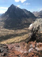 pink Rib glencoe, lochaber, highlands, scotland, uk. view of mountains