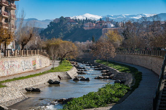 River in Granada, Andalusia Spain