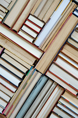 Books stack texture and background
