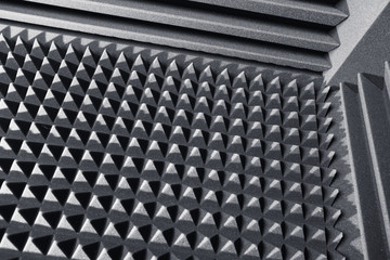 acoustic foam absorber and bass traps for sound dampering background