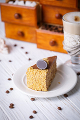Walnut Cake with gold shavings
