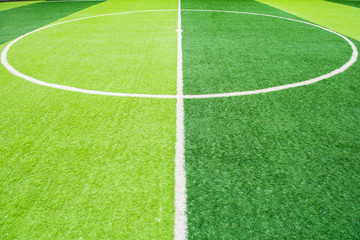 Obraz premium Close up background of football field and track
