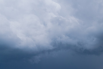 Rain storm clouds before the storm in the middle of summer