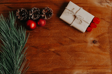 winter Christmas background Christmas Christmas tree decor gifts