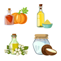 Vector illustration of bottle and glass logo. Collection of bottle and agriculture stock vector illustration.