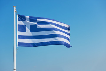 Obraz premium Flag of Greece - Waving greek flag