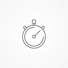Stopwatch vector icon sign symbol