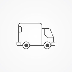 Truck vector icon sign symbol