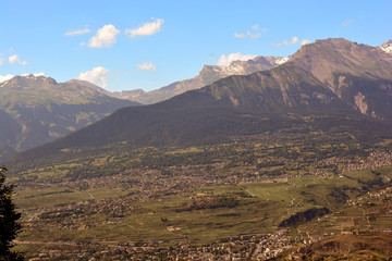 Fototapeta premium Sanetsch Pass, Wildhorn and Sion