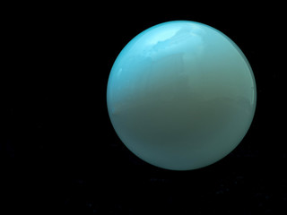 Dome of the LED lamp on a black background.