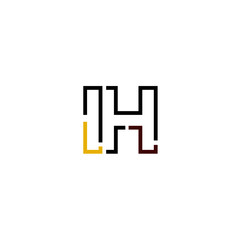 Letter IH logo icon design template elements